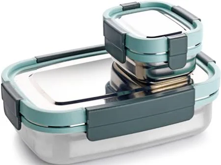 nesh Shine Stainless Steel Airtight Leak-Proof Lunch BoGax